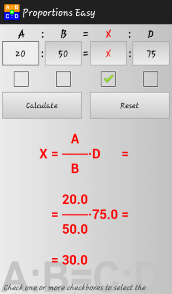 Proportions Easy - Image screenshot of android app