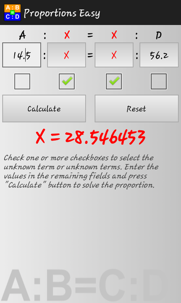Proportions Easy - Image screenshot of android app