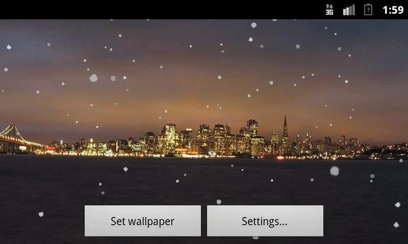 Snowing City LWP - عکس برنامه موبایلی اندروید