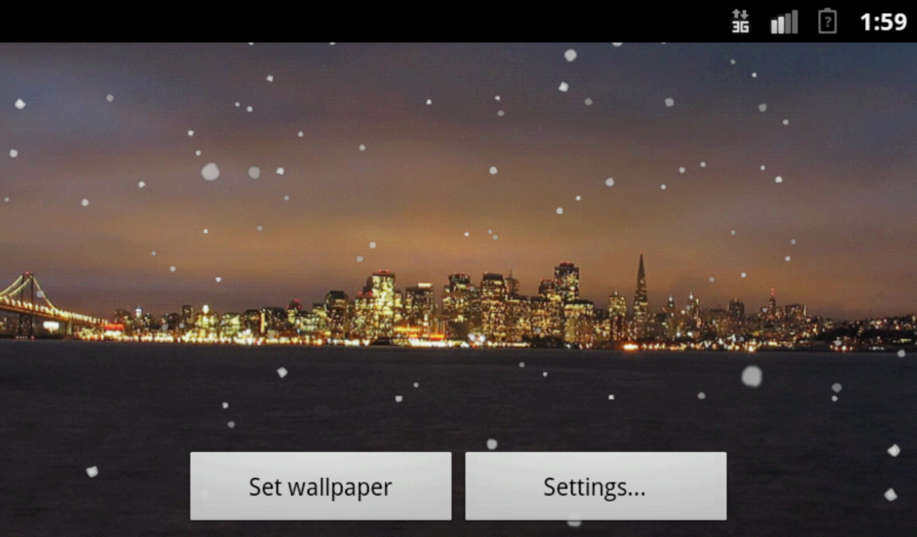Snowing City LWP - عکس برنامه موبایلی اندروید