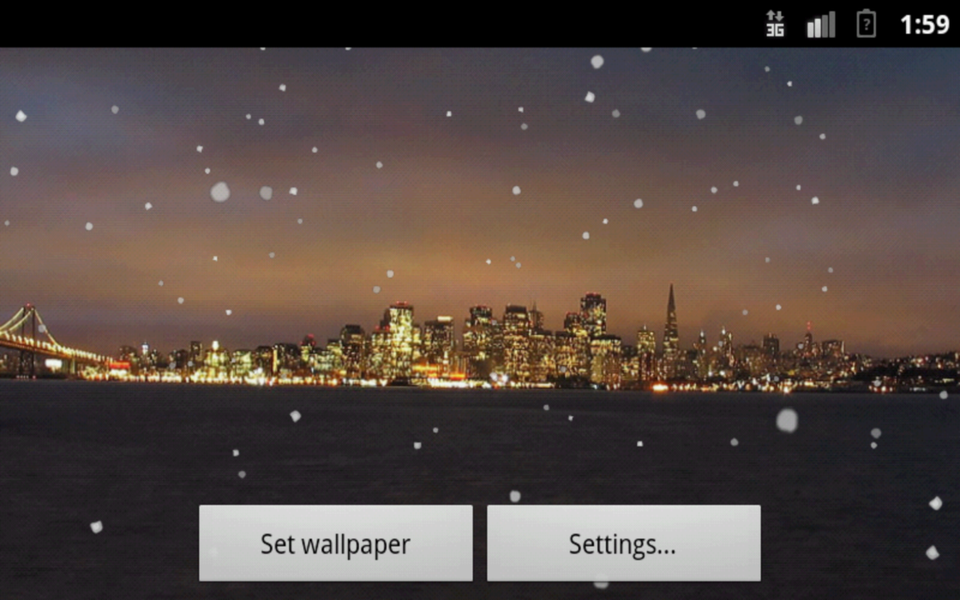 Snowing City LWP - عکس برنامه موبایلی اندروید