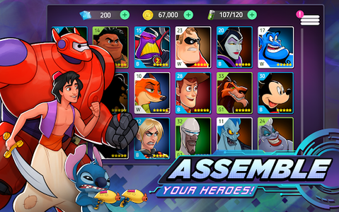 Disney Heroes: Battle Mode - Gameplay image of android game