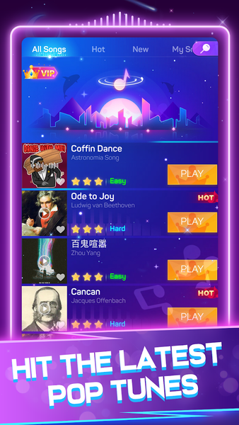 Perfect Piano: Music on Tiles - Gameplay image of android game