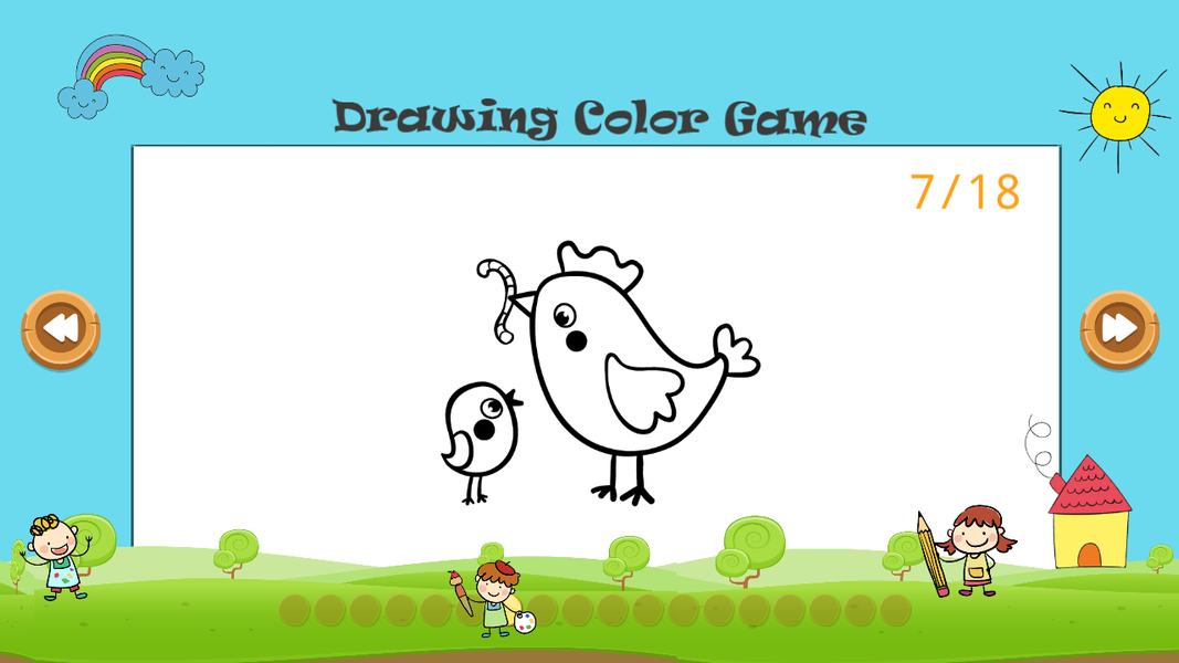 Drawing Color Game - Gameplay image of android game