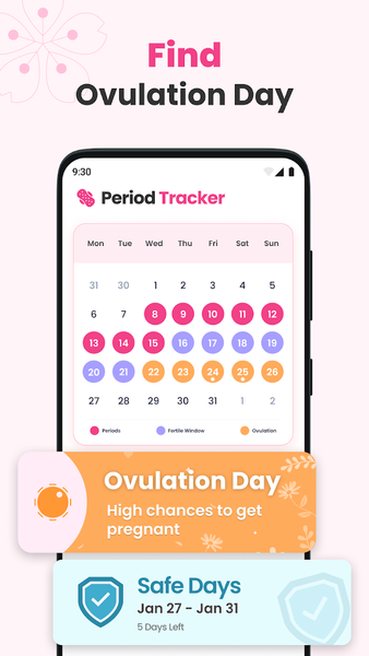 Period Tracker Ovulation Cycle - عکس برنامه موبایلی اندروید