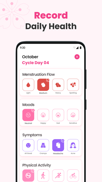 Period Tracker Ovulation Cycle - عکس برنامه موبایلی اندروید
