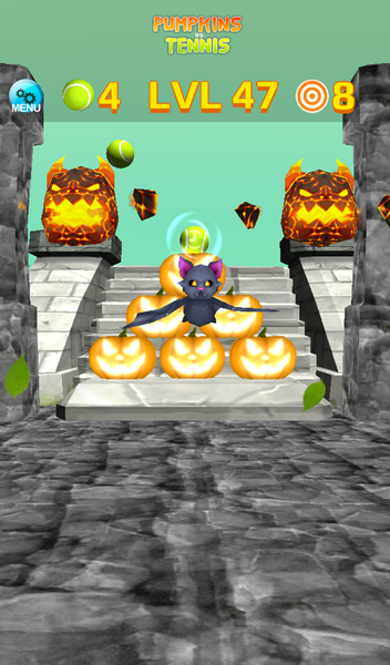Pumpkins vs Tennis Knockdown - Gameplay image of android game