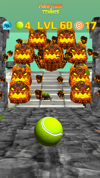 Pumpkins vs Tennis Knockdown - Gameplay image of android game