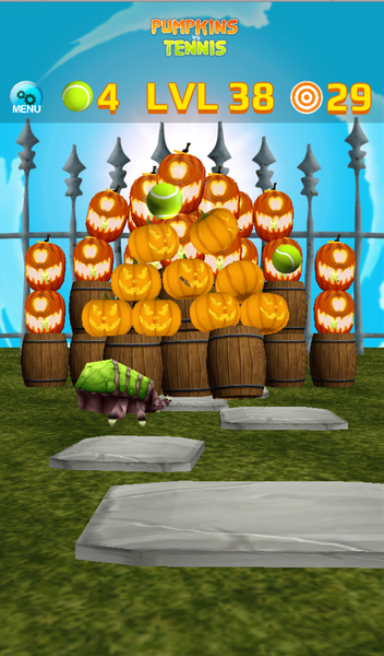 Pumpkins vs Tennis Knockdown - Gameplay image of android game