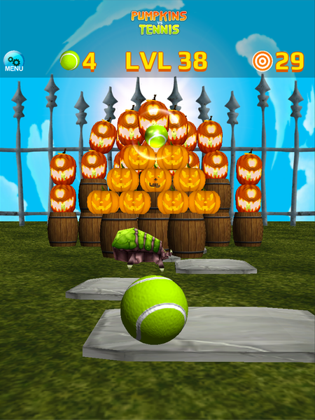 Pumpkins vs Tennis Knockdown - Gameplay image of android game