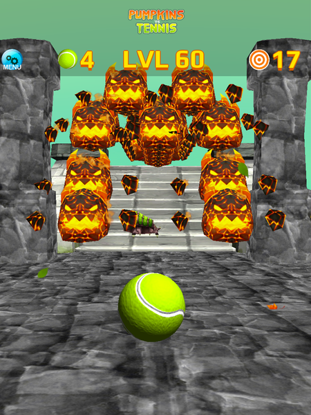 Pumpkins vs Tennis Knockdown - Gameplay image of android game