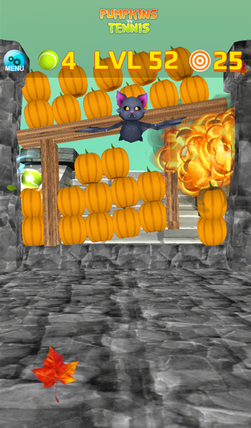 Pumpkins vs Tennis Knockdown - Gameplay image of android game