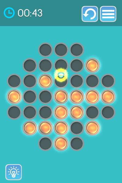 Peg Solitaire Ultra-MarbleJump - Gameplay image of android game