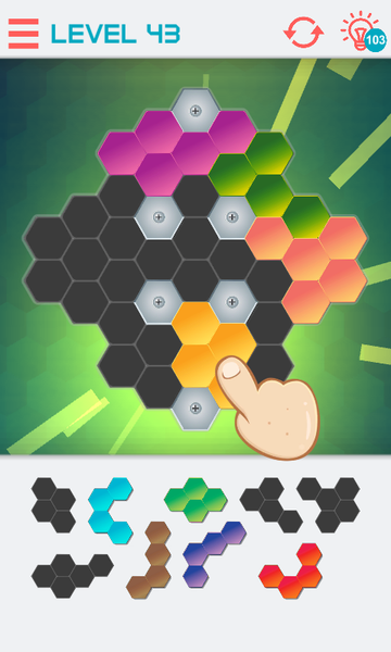 Hexagon Graph: Geometry Puzzle - Gameplay image of android game