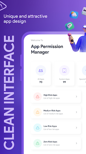 Permission Manager Android App - عکس برنامه موبایلی اندروید