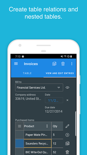 MobiDB Database - Manage work, business, hobby - عکس برنامه موبایلی اندروید