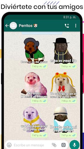 Stickers del Perrito Triste - Image screenshot of android app