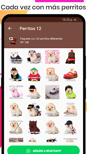 Stickers del Perrito Triste - Image screenshot of android app