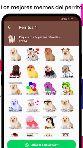 Stickers del Perrito Triste - Image screenshot of android app