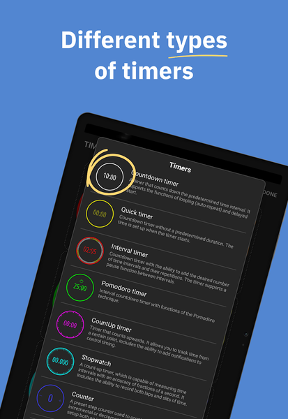 MultiTimer: Multiple timers - Image screenshot of android app