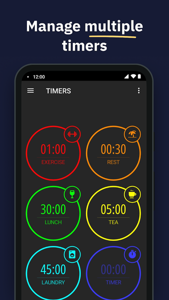 MultiTimer: Multiple timers - عکس برنامه موبایلی اندروید