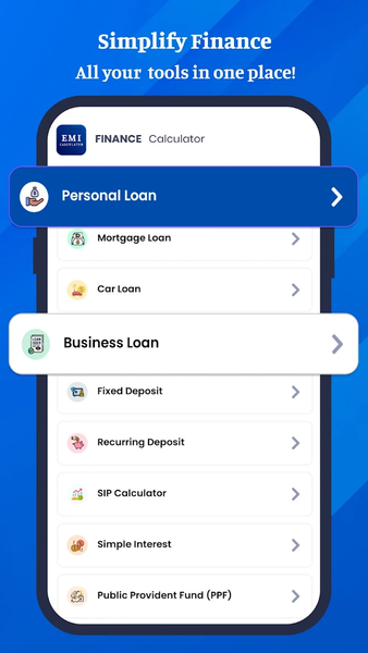 Loan, Finance & EMI Calculator - عکس برنامه موبایلی اندروید
