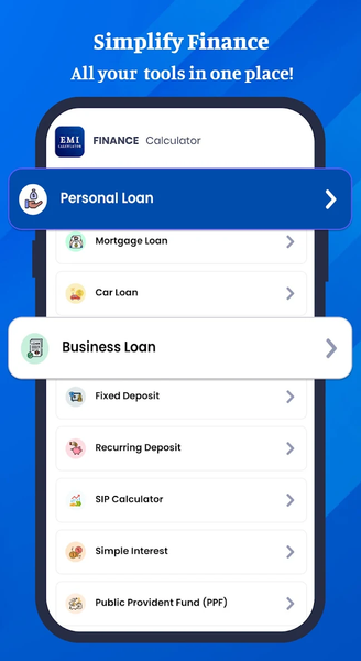 Loan, Finance & EMI Calculator - عکس برنامه موبایلی اندروید