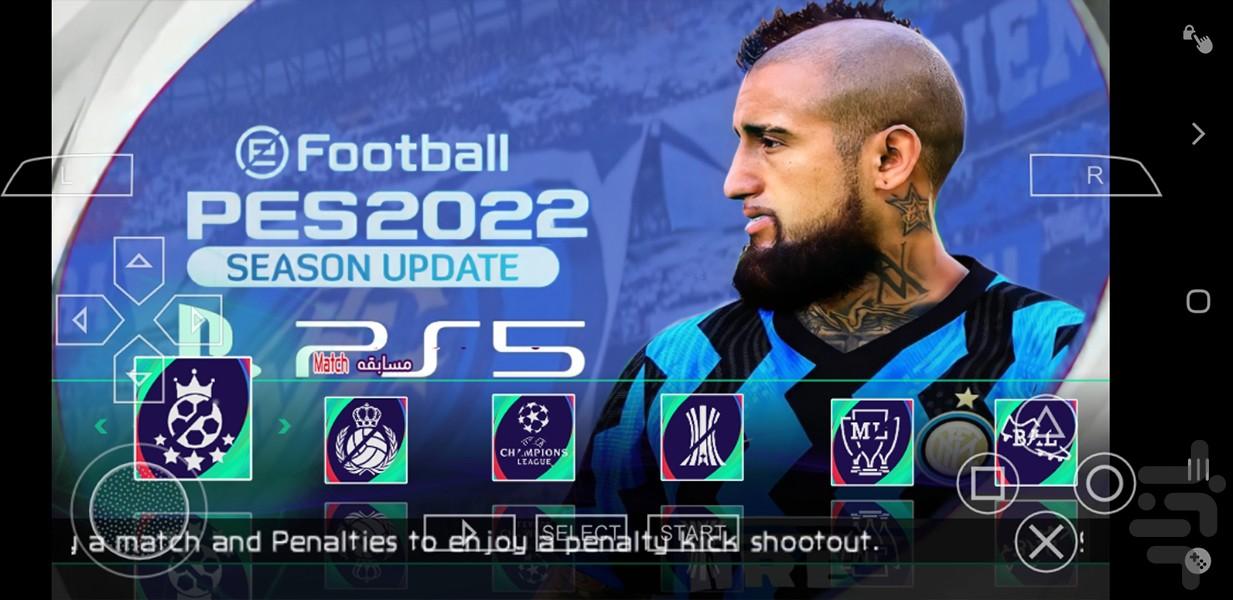 فوتبال PES 2022گزارش فارسی+ لیگها - Gameplay image of android game