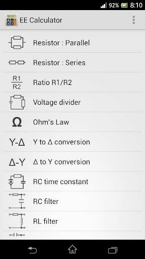 Electronics Toolbox - Image screenshot of android app
