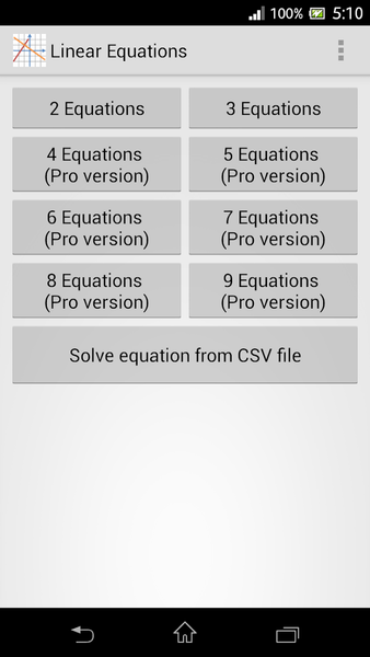 Linear Equations - عکس برنامه موبایلی اندروید