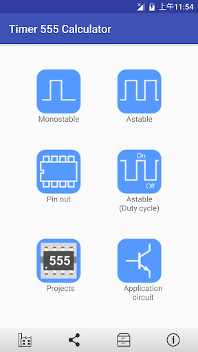 Timer IC 555 Calculator - عکس برنامه موبایلی اندروید