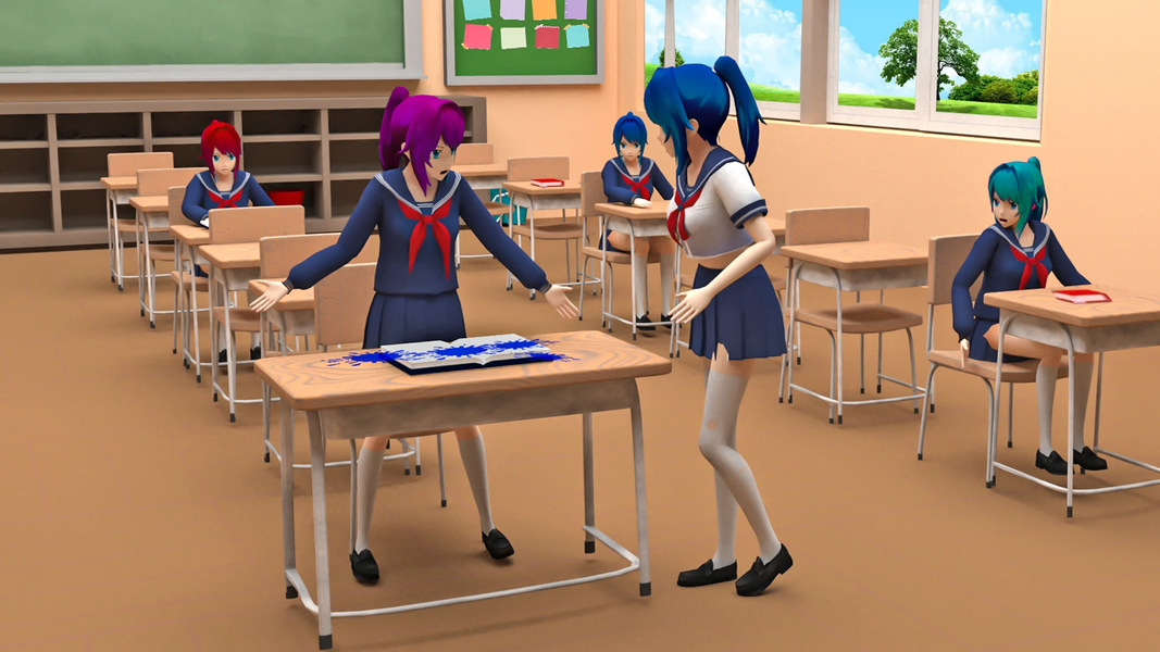 Bad Girl: Anime School Games - Gameplay image of android game