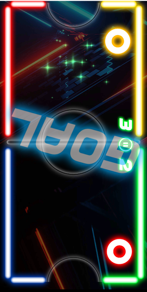 Glow Hockey Neon Challenge - Gameplay image of android game