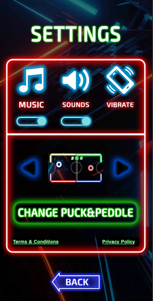 Glow Hockey Neon Challenge - Gameplay image of android game