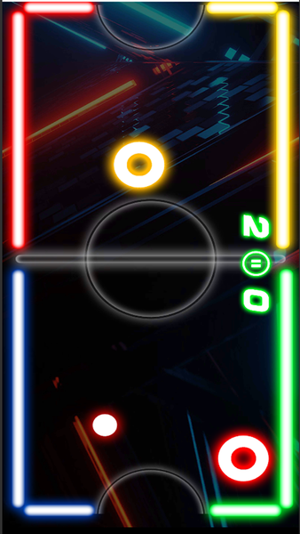 Glow Hockey Neon Challenge - Gameplay image of android game