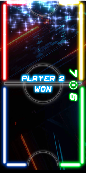 Glow Hockey Neon Challenge - Gameplay image of android game
