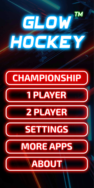 Glow Hockey Neon Challenge - Gameplay image of android game
