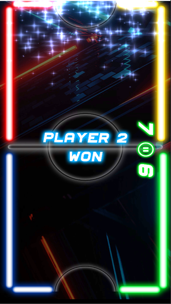 Glow Hockey Neon Challenge - Gameplay image of android game