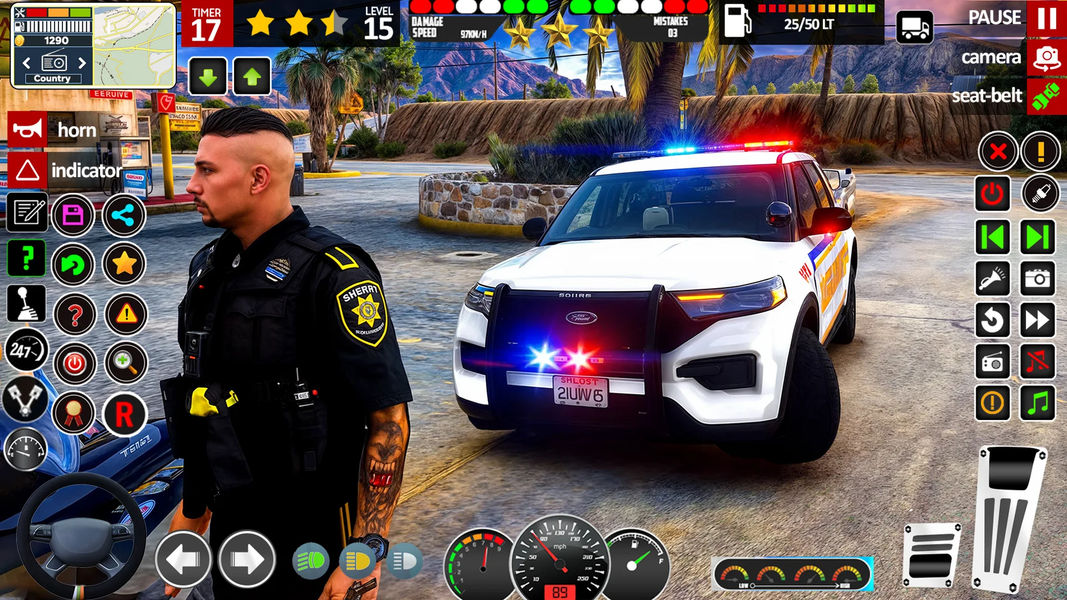 US Cop Car Thief Chase Game ۳d - عکس بازی موبایلی اندروید
