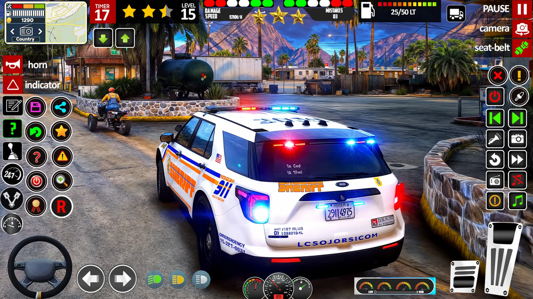 US Cop Car Thief Chase Game 3d - Gameplay image of android game