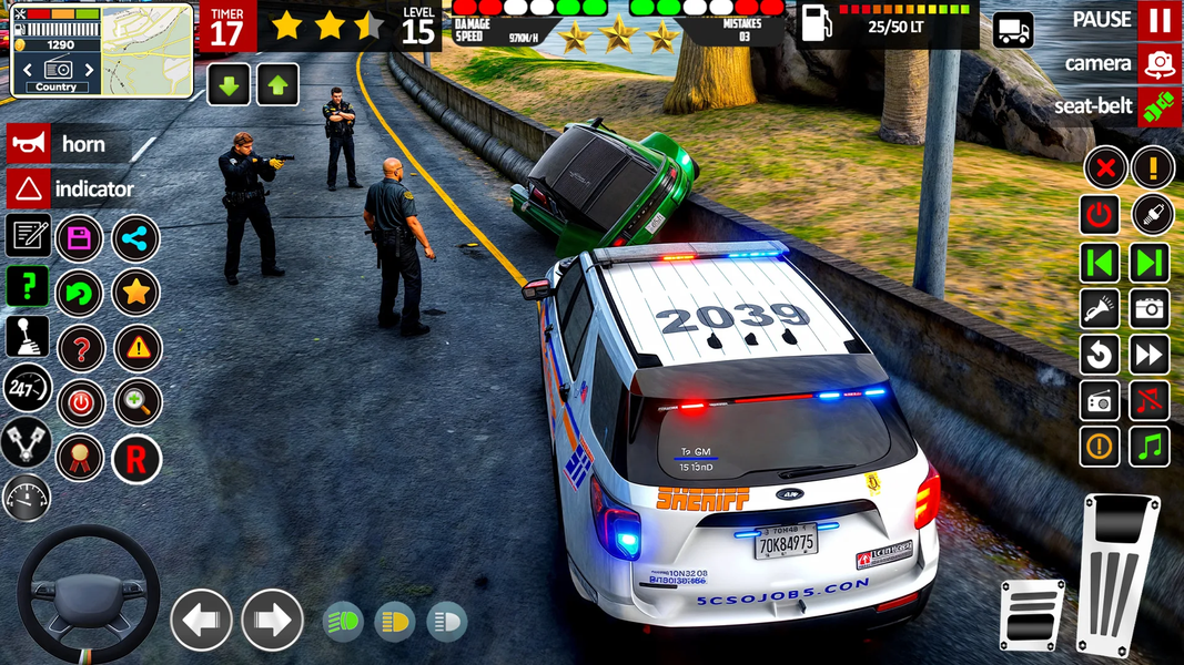 US Cop Car Thief Chase Game ۳d - عکس بازی موبایلی اندروید