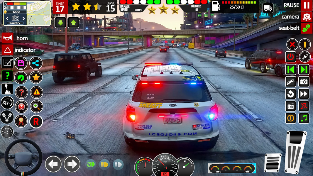 US Cop Car Thief Chase Game 3d - Gameplay image of android game
