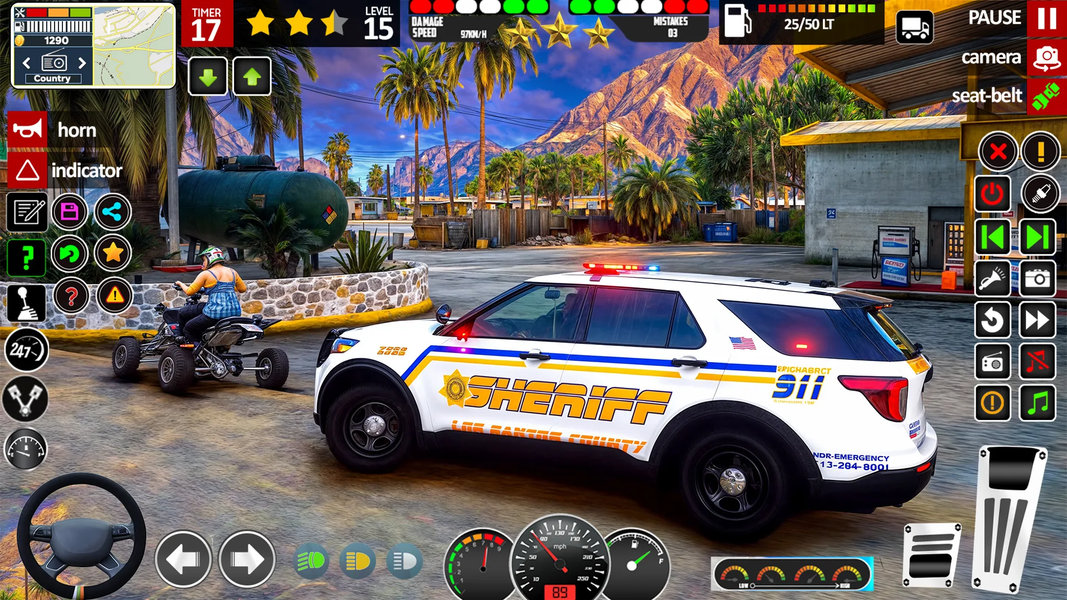 US Cop Car Thief Chase Game ۳d - عکس بازی موبایلی اندروید