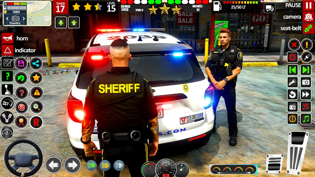 US Cop Car Thief Chase Game ۳d - عکس بازی موبایلی اندروید