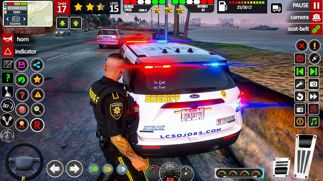 US Cop Car Thief Chase Game ۳d - عکس بازی موبایلی اندروید