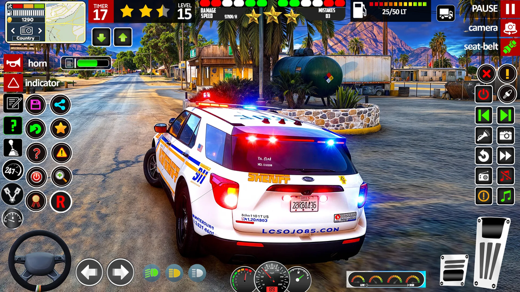 US Cop Car Thief Chase Game ۳d - عکس بازی موبایلی اندروید