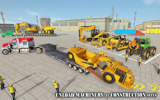 Construction Machines Transporter Truck - Gameplay image of android game