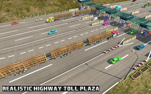 Long Trailer Truck Wood Cargo - Gameplay image of android game