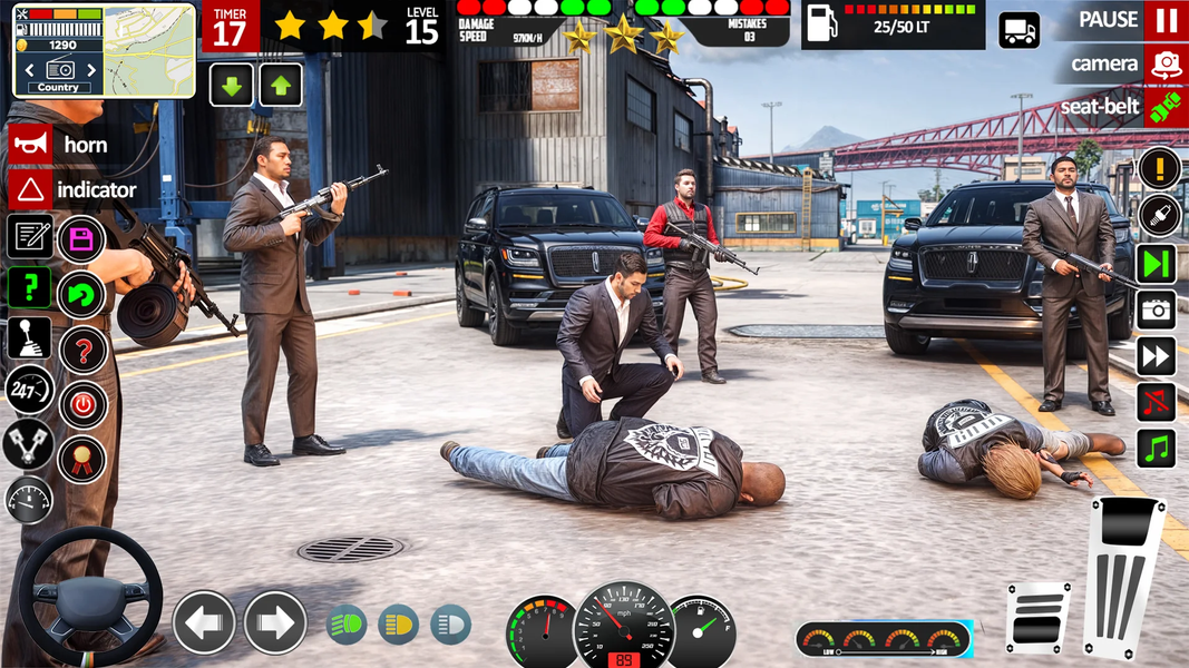 Open World City Gangster Games - Gameplay image of android game