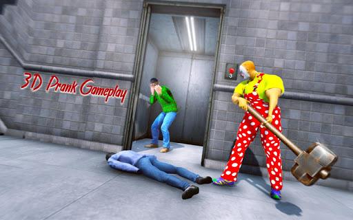 Scary Clown Prank Simulator: Gangster Revenge - Gameplay image of android game